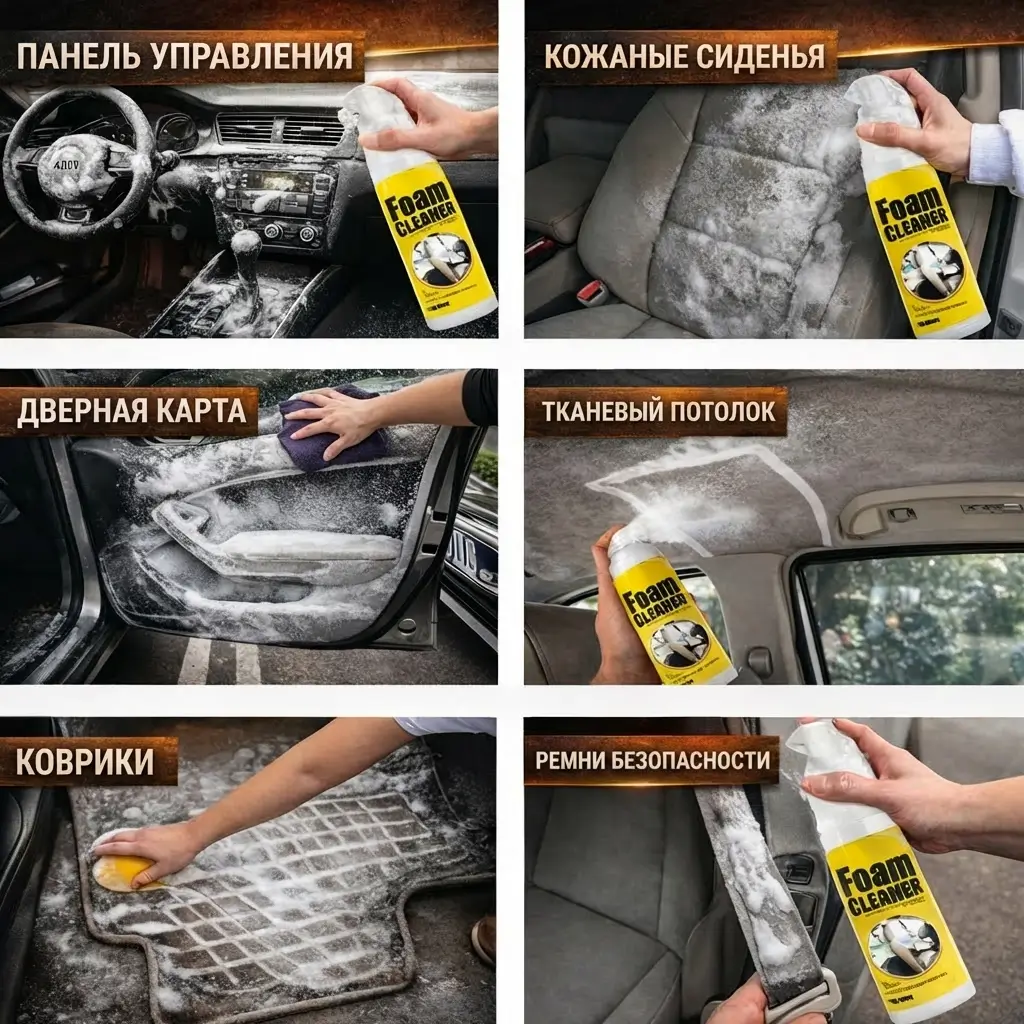 Піновий очищувач — очищення сидінь